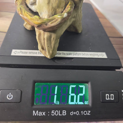 Vintage Bald Eagle & Chicks Figurine In Resin With Chips & Repairs