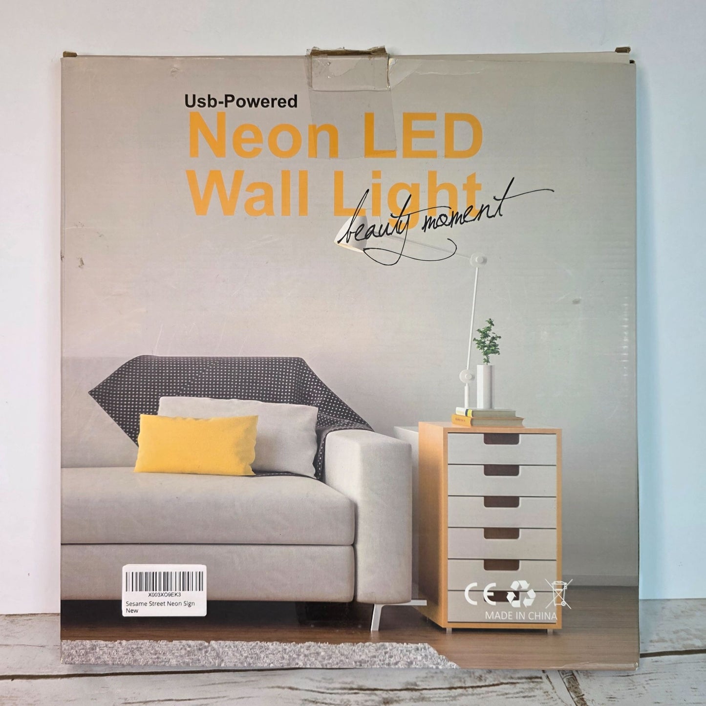 Neon LED Wall Light Red Elmo Cartoon Usb-Powered