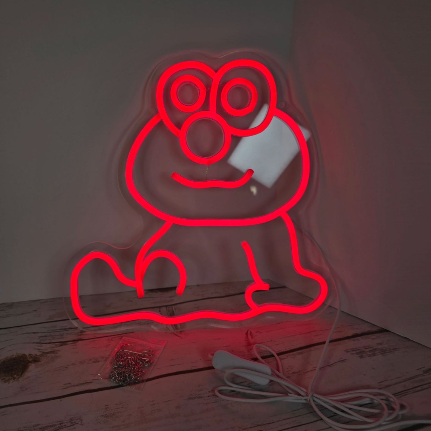 Neon LED Wall Light Red Elmo Cartoon Usb-Powered