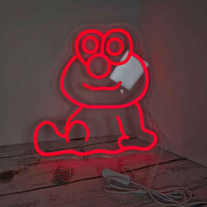 Neon LED Wall Light Red Elmo Cartoon Usb-Powered