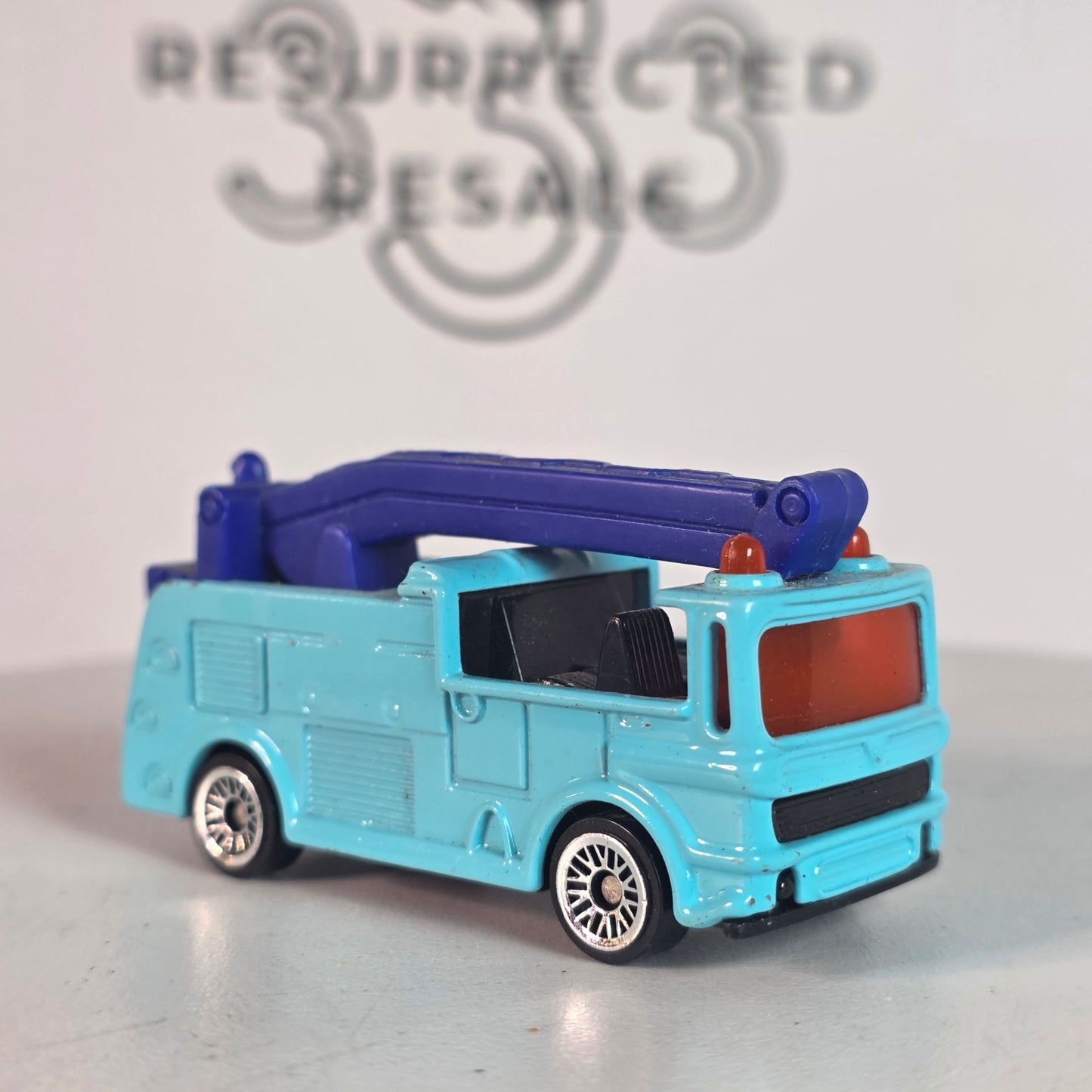 Vintage 2002 McD Matchbox Snorkel Fire Truck Blue Happy Meal