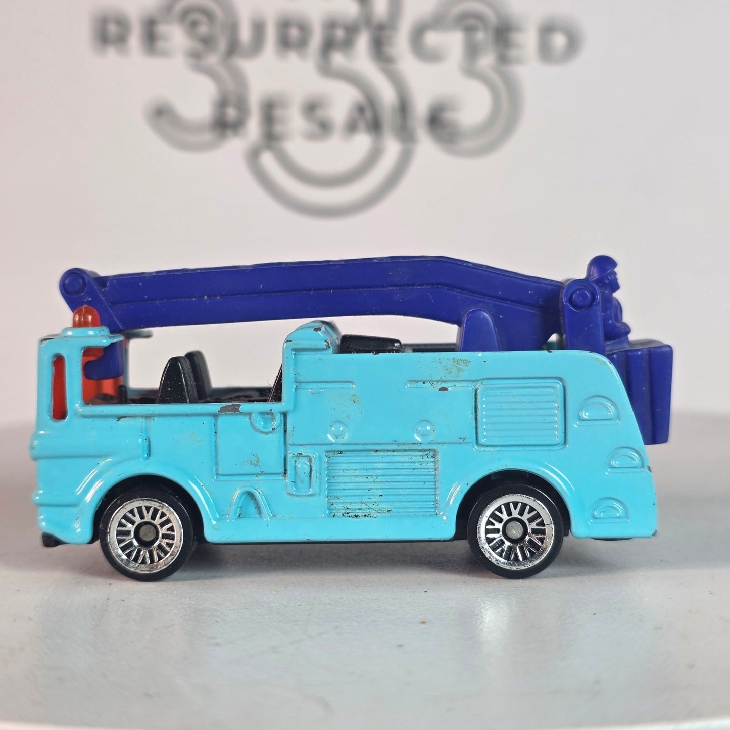 Vintage 2002 McD Matchbox Snorkel Fire Truck Blue Happy Meal