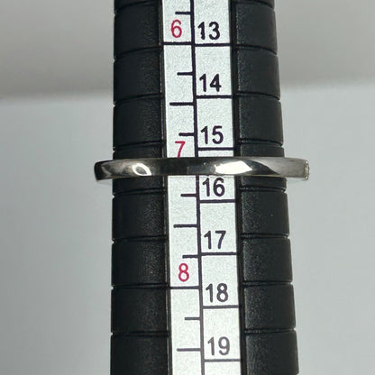 Sterling Silver White Sapphire Engagement Ring Round Cut Nickel-Free