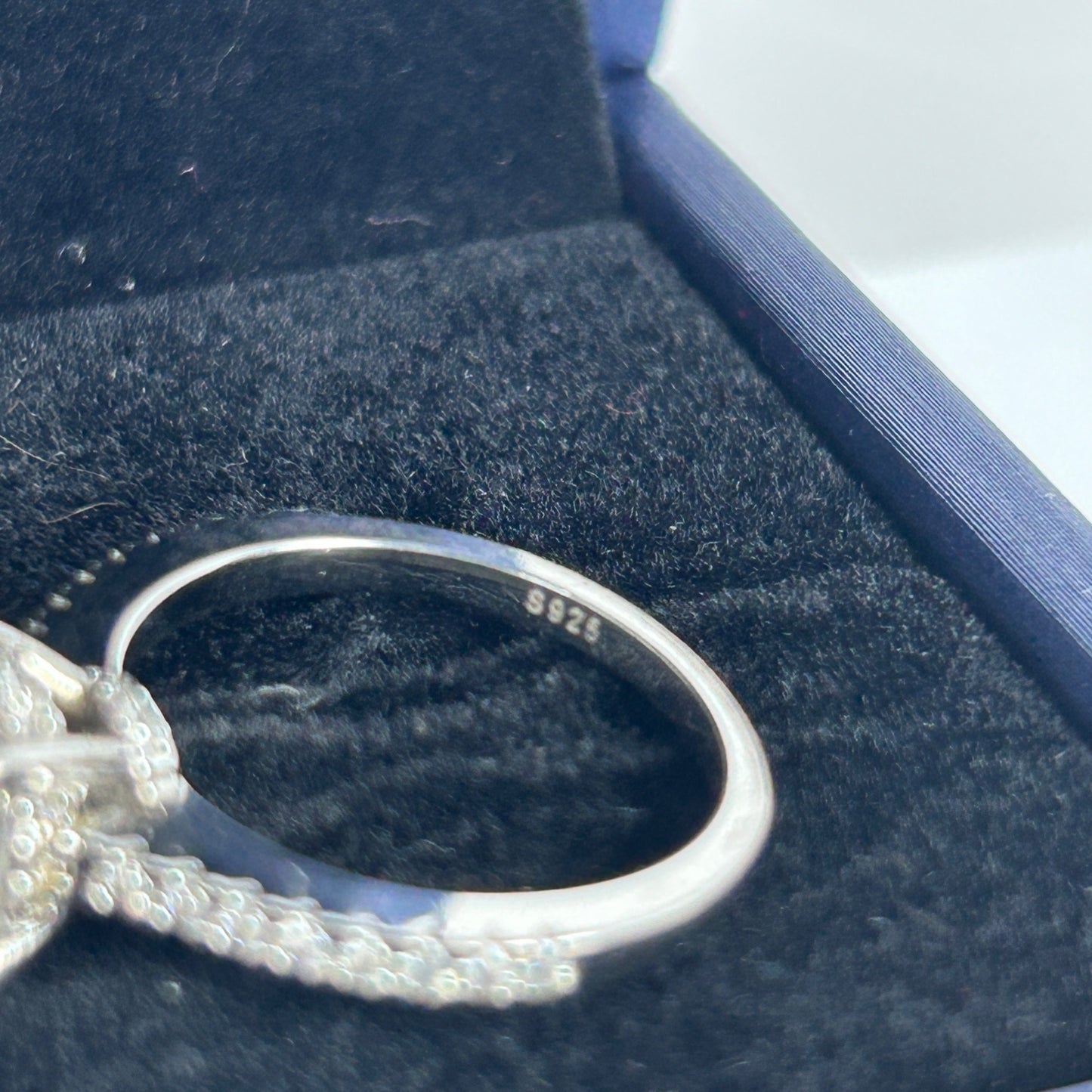 Sterling Silver White Sapphire Engagement Ring Round Cut Nickel-Free