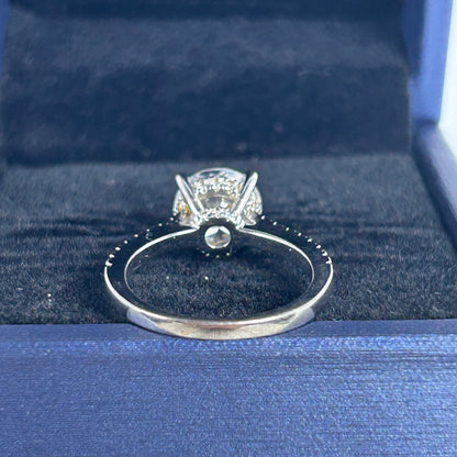 Sterling Silver White Sapphire Engagement Ring Round Cut Nickel-Free