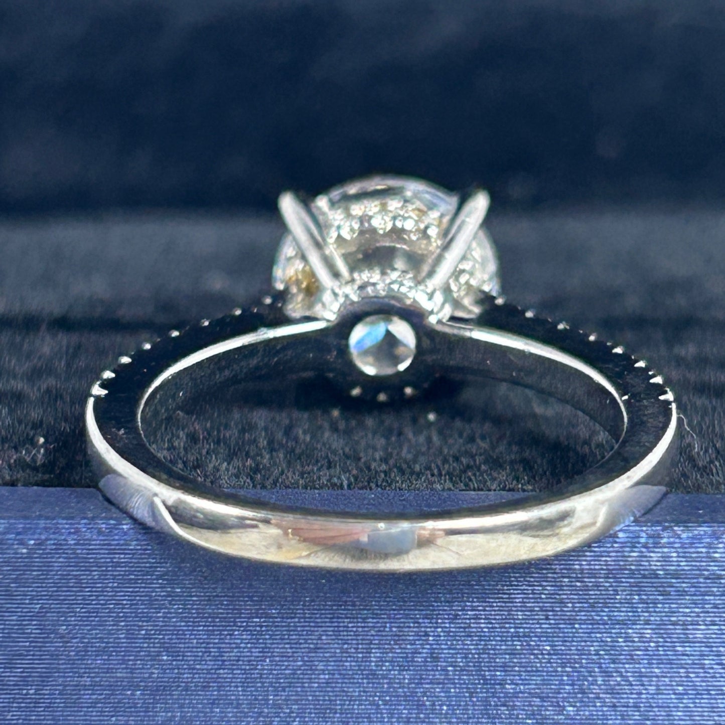 Sterling Silver White Sapphire Engagement Ring Round Cut Nickel-Free