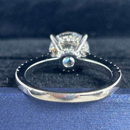 Sterling Silver White Sapphire Engagement Ring Round Cut Nickel-Free