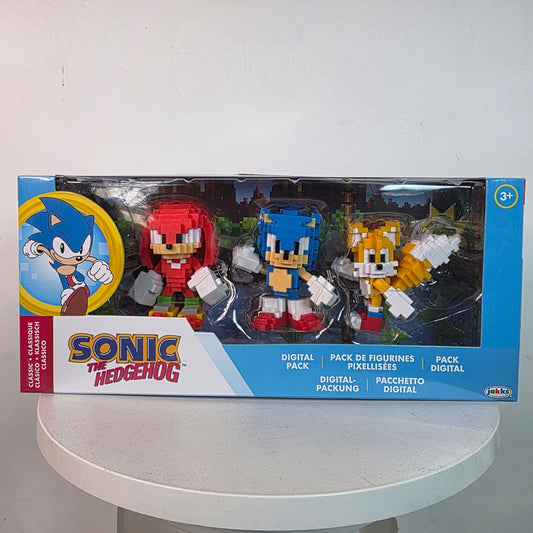 Sonic The Hedgehog Digital Figures Pack Classic Sonic Knuckles Tails By Jakks Pacific