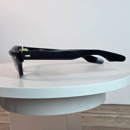 Swank 1960s Vintage Sunglasses With Case Black Frame 44-19 Made In Italy