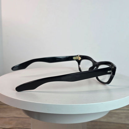 Swank 1960s Vintage Sunglasses With Case Black Frame 44-19 Made In Italy