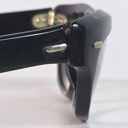 Swank 1960s Vintage Sunglasses With Case Black Frame 44-19 Made In Italy