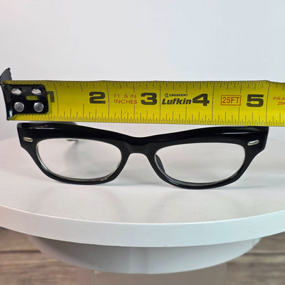 Swank 1960s Vintage Sunglasses With Case Black Frame 44-19 Made In Italy