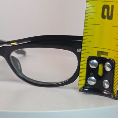 Swank 1960s Vintage Sunglasses With Case Black Frame 44-19 Made In Italy