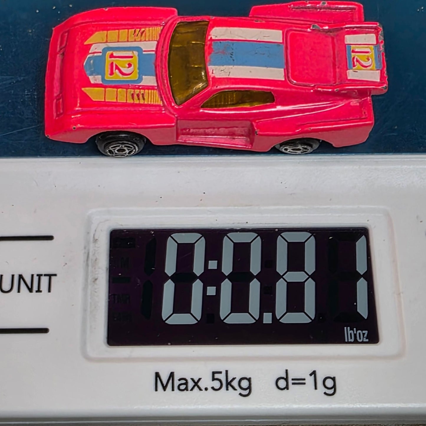 Vintage Summer Marz Karz Toyota Celica LB Turbo GR-5 S8001 Die-Cast Model Red #12 Racing Decals 1:64 Scale