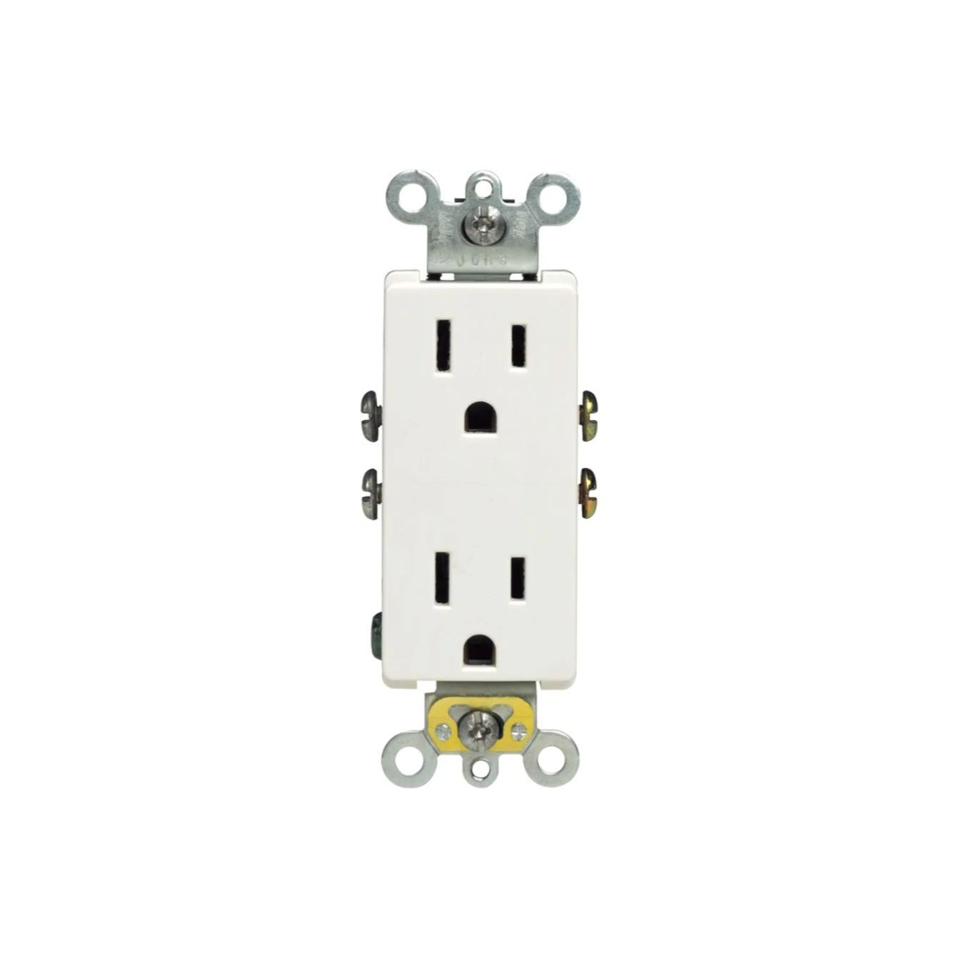 Leviton Decora 15A-125V Duplex Outlets 10 Pack White Indoor Use Made In USA