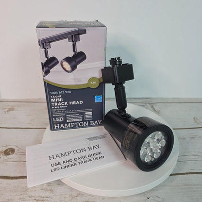 Hampton Bay LED Mini Track Head In Black Finish For Linear Track Lighting Systems