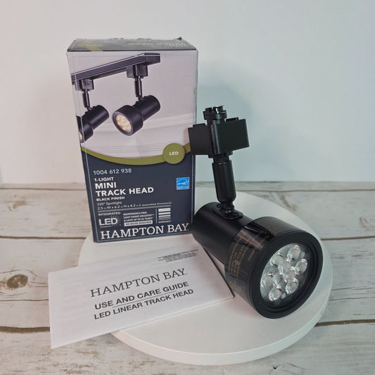Hampton Bay LED Mini Track Head In Black Finish For Linear Track Lighting Systems