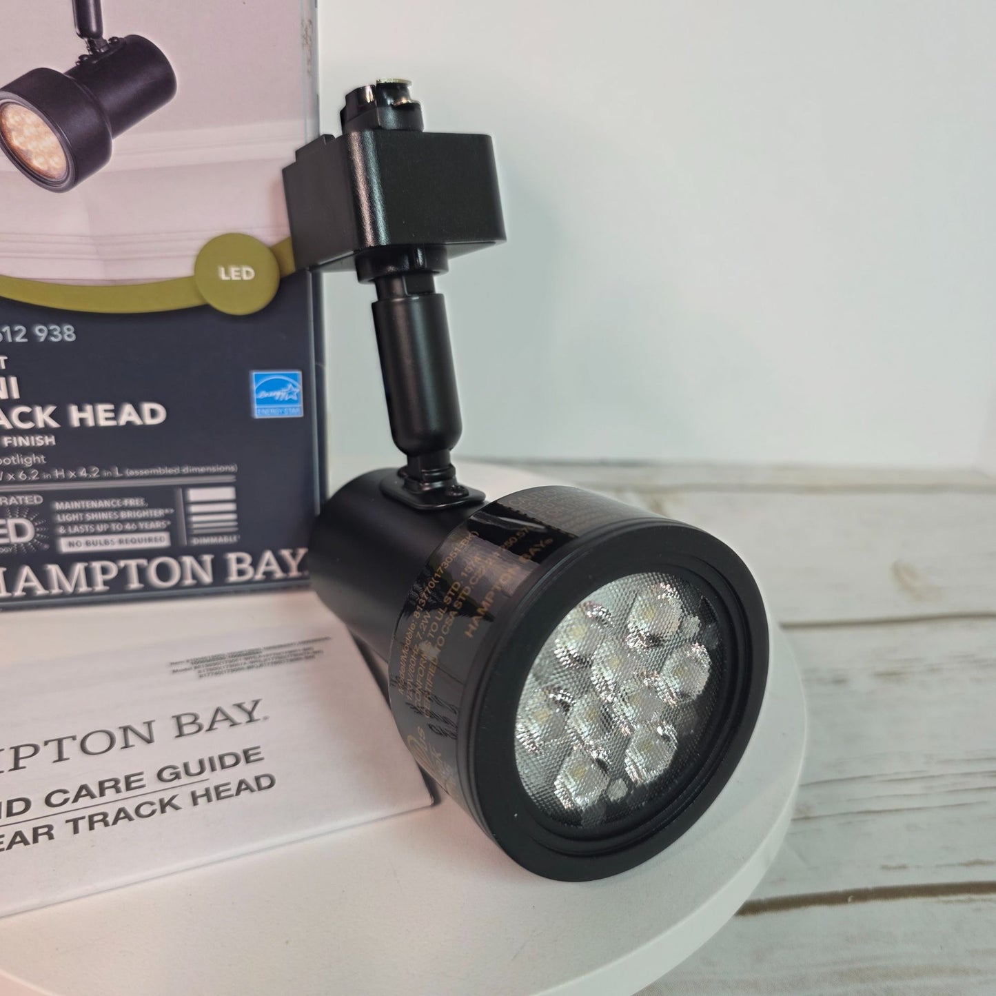 Hampton Bay LED Mini Track Head In Black Finish For Linear Track Lighting Systems