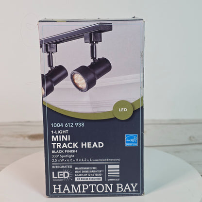 Hampton Bay LED Mini Track Head In Black Finish For Linear Track Lighting Systems