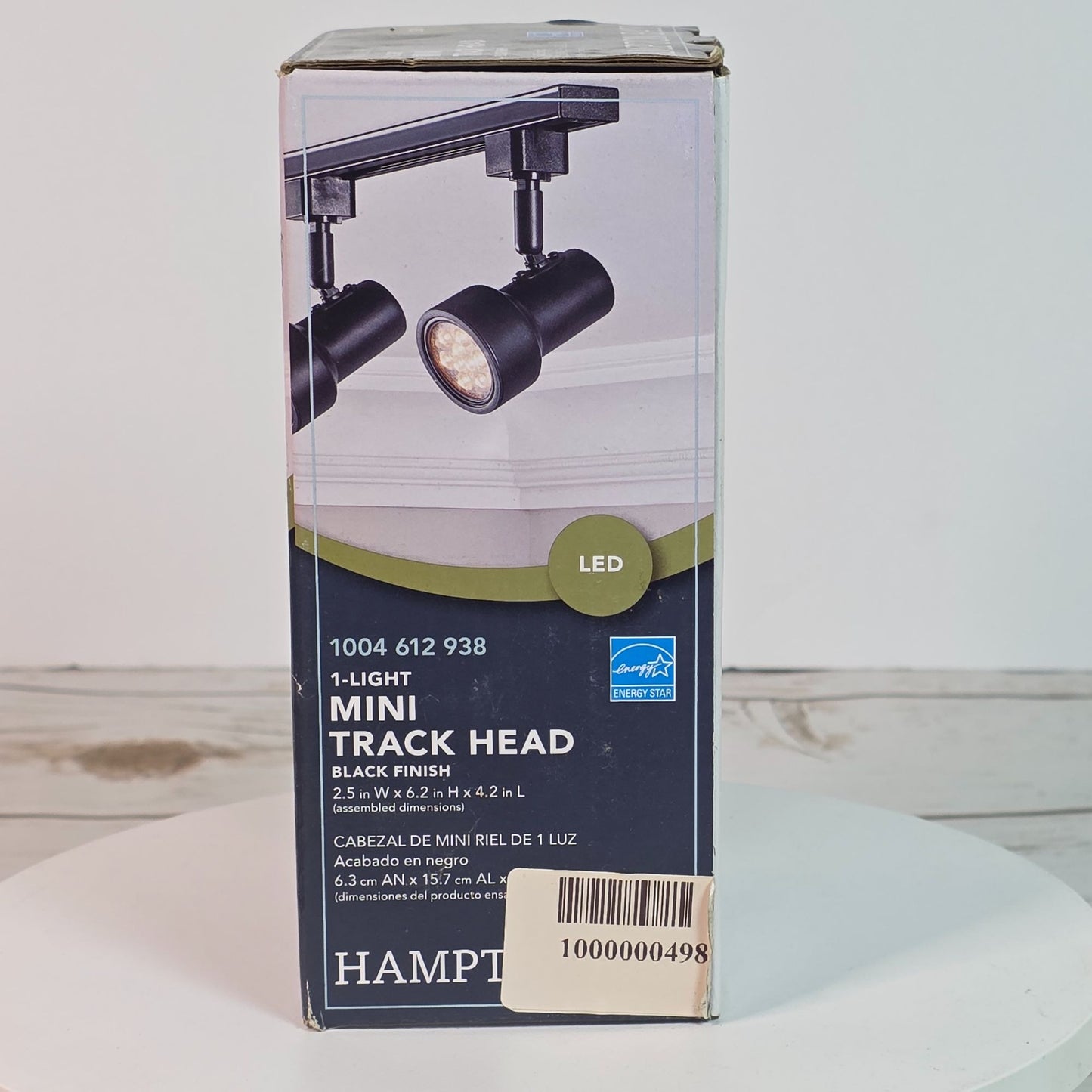 Hampton Bay LED Mini Track Head In Black Finish For Linear Track Lighting Systems