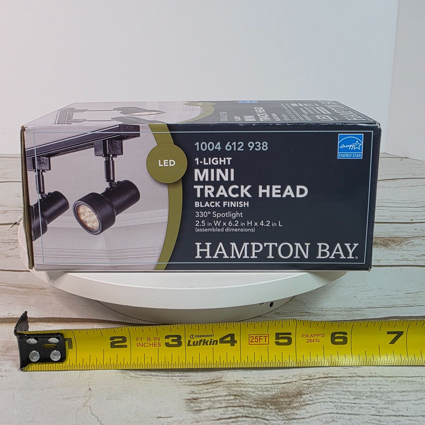 Hampton Bay LED Mini Track Head In Black Finish For Linear Track Lighting Systems