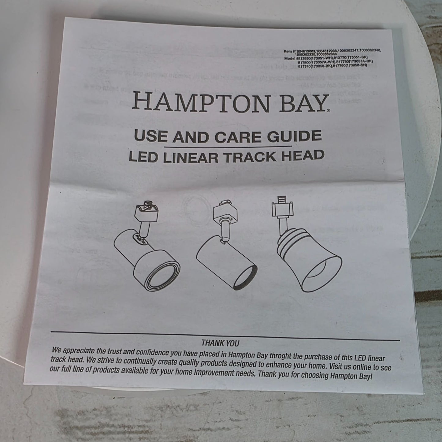 Hampton Bay LED Mini Track Head In Black Finish For Linear Track Lighting Systems