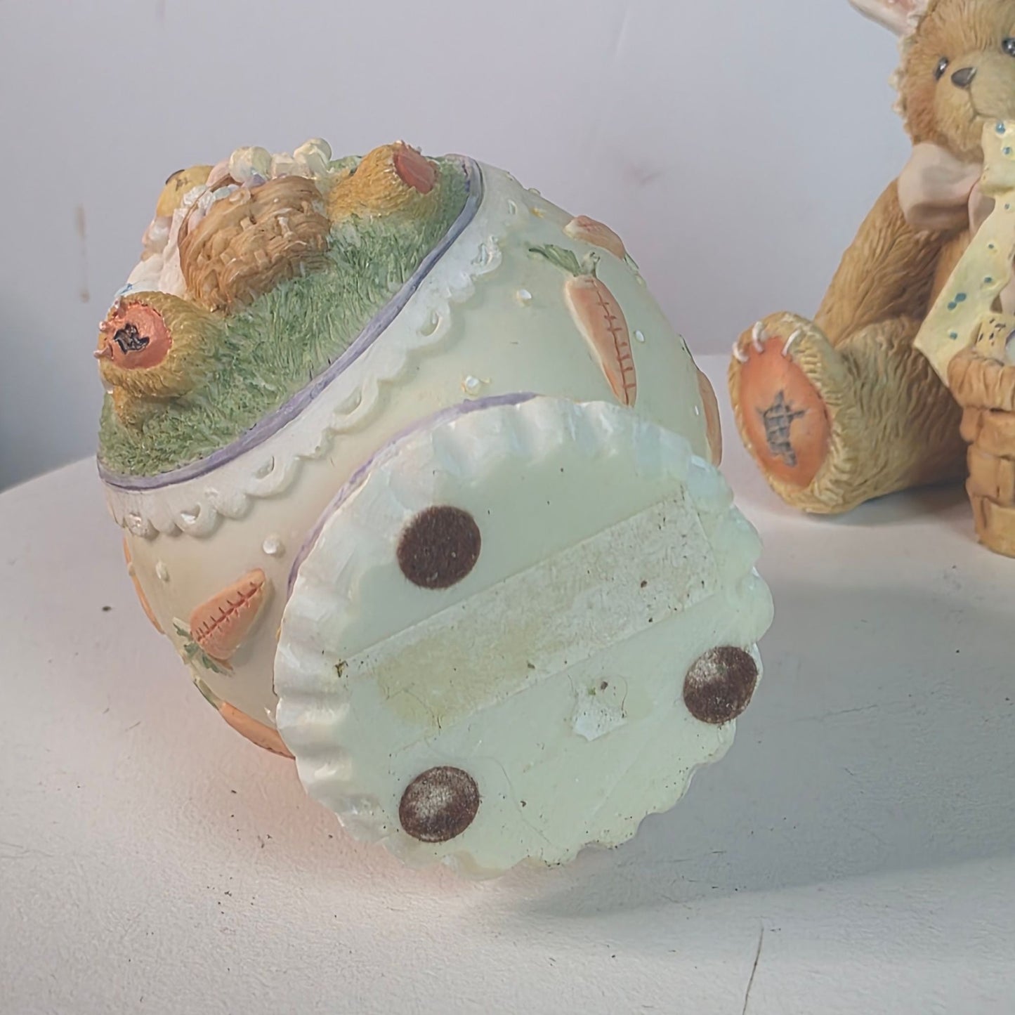 Cherished Teddies Easter Collectibles Set Of 3 Figurines 1996/1998 Bessie & Bunny Eggs China