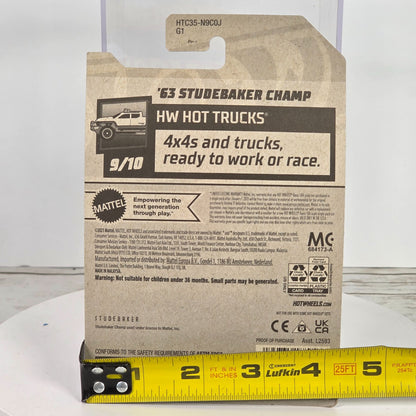 Hot Wheels 63 Studebaker Champ Red HW Hot Trucks