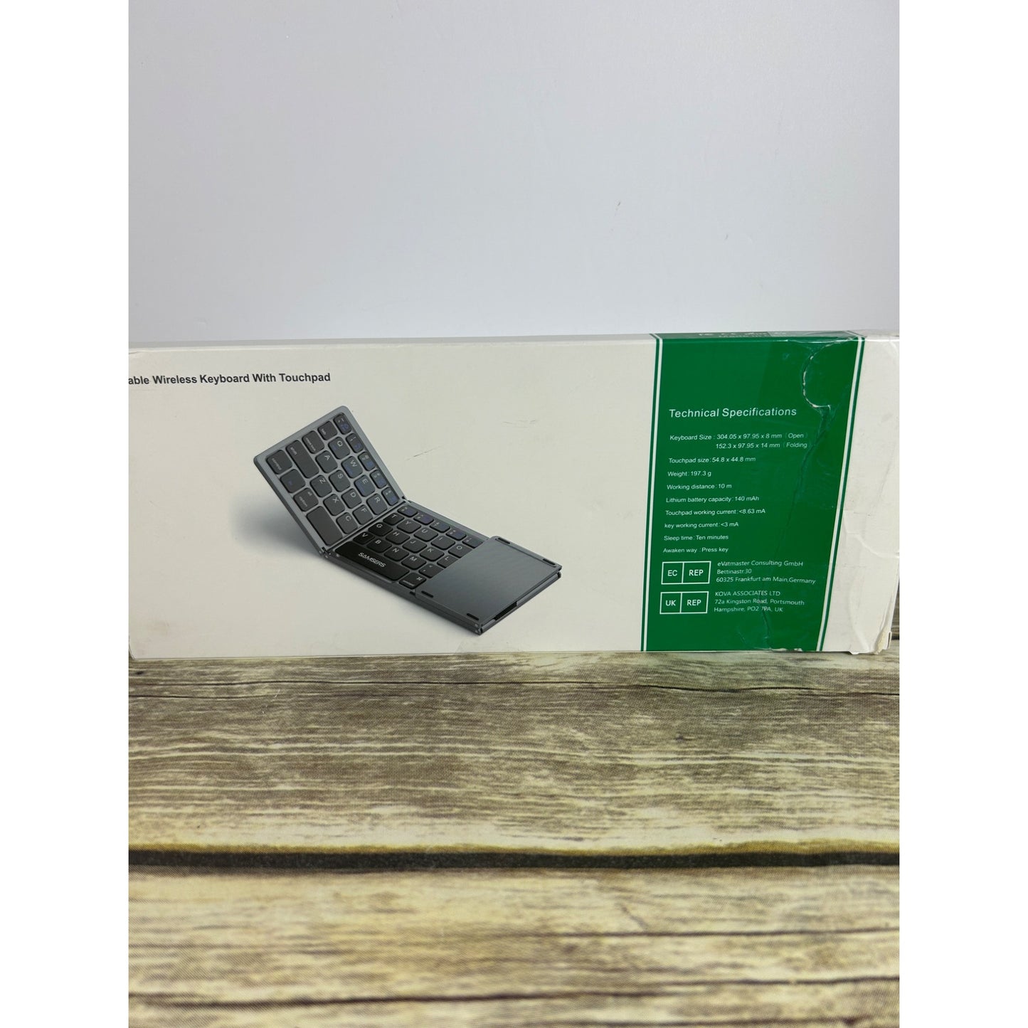 Samsers Foldable Bluetooth Wireless Keyboard With Touchpad