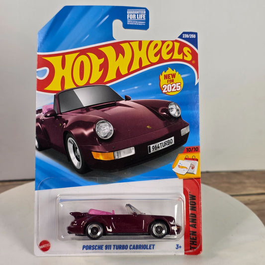 Hot Wheels 2025 Porsche 911 Turbo Cabriolet Die-Cast Car