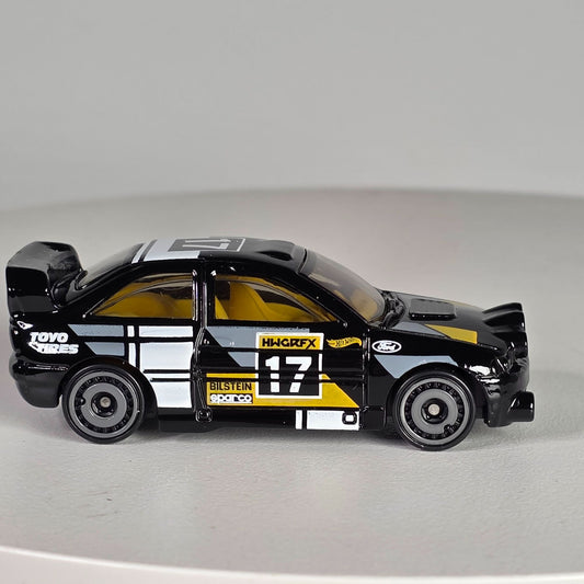 Hot Wheels Ford Escort #17 Black & Yellow Die-Cast Toy Car