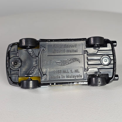 Hot Wheels Ford Escort #17 Black & Yellow Die-Cast Toy Car