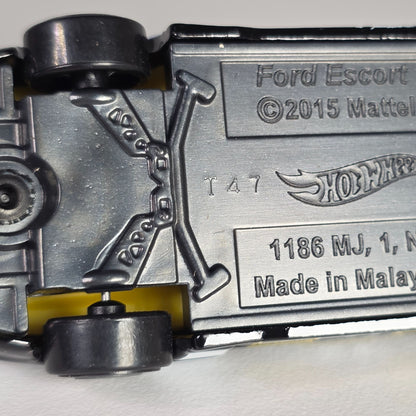 Hot Wheels Ford Escort #17 Black & Yellow Die-Cast Toy Car