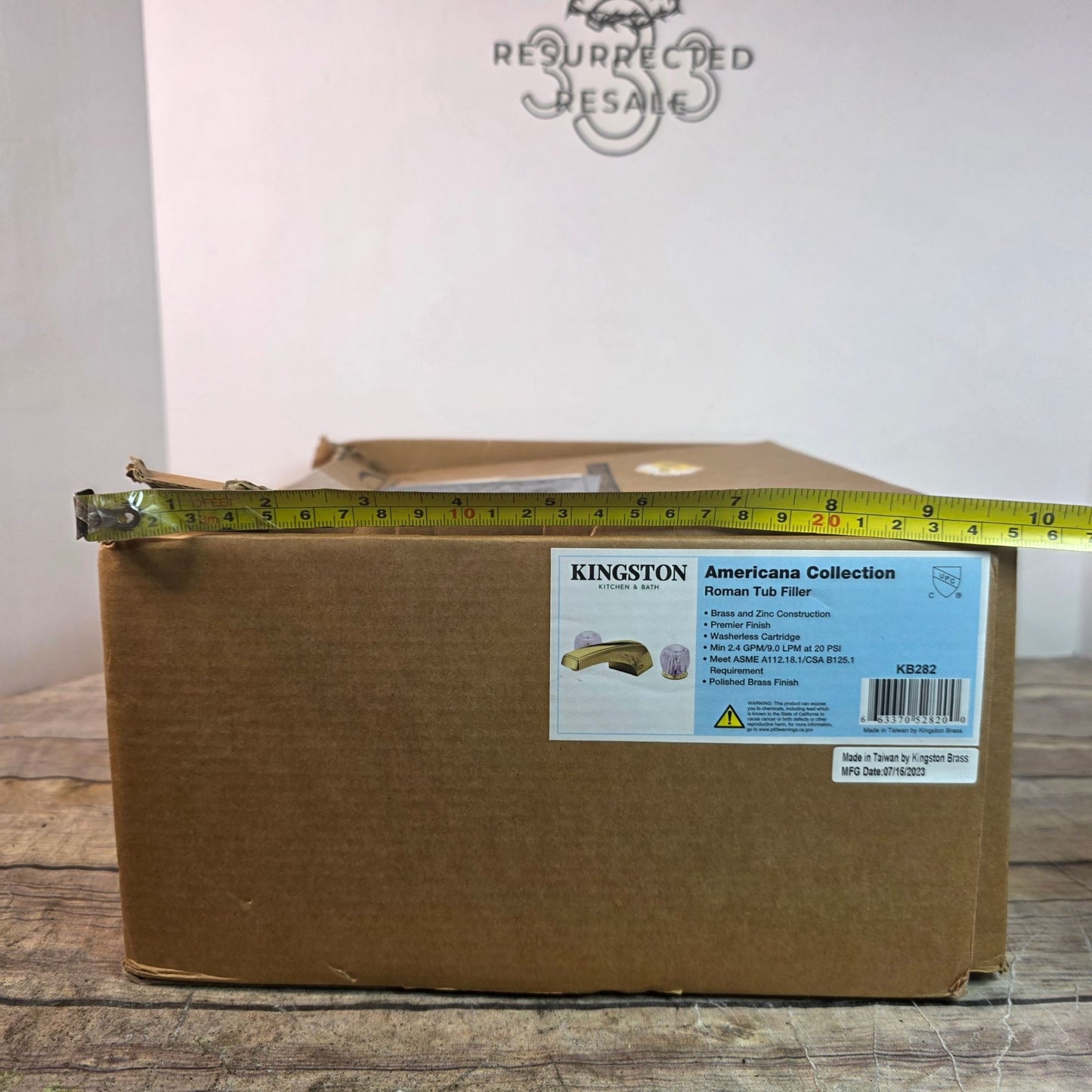 Kingston Brass KB282 Americana Roman Tub Filler Polished Brass New Open Box