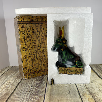 Ancient Egyptian Green Apis Bull Statue By Summit Collection