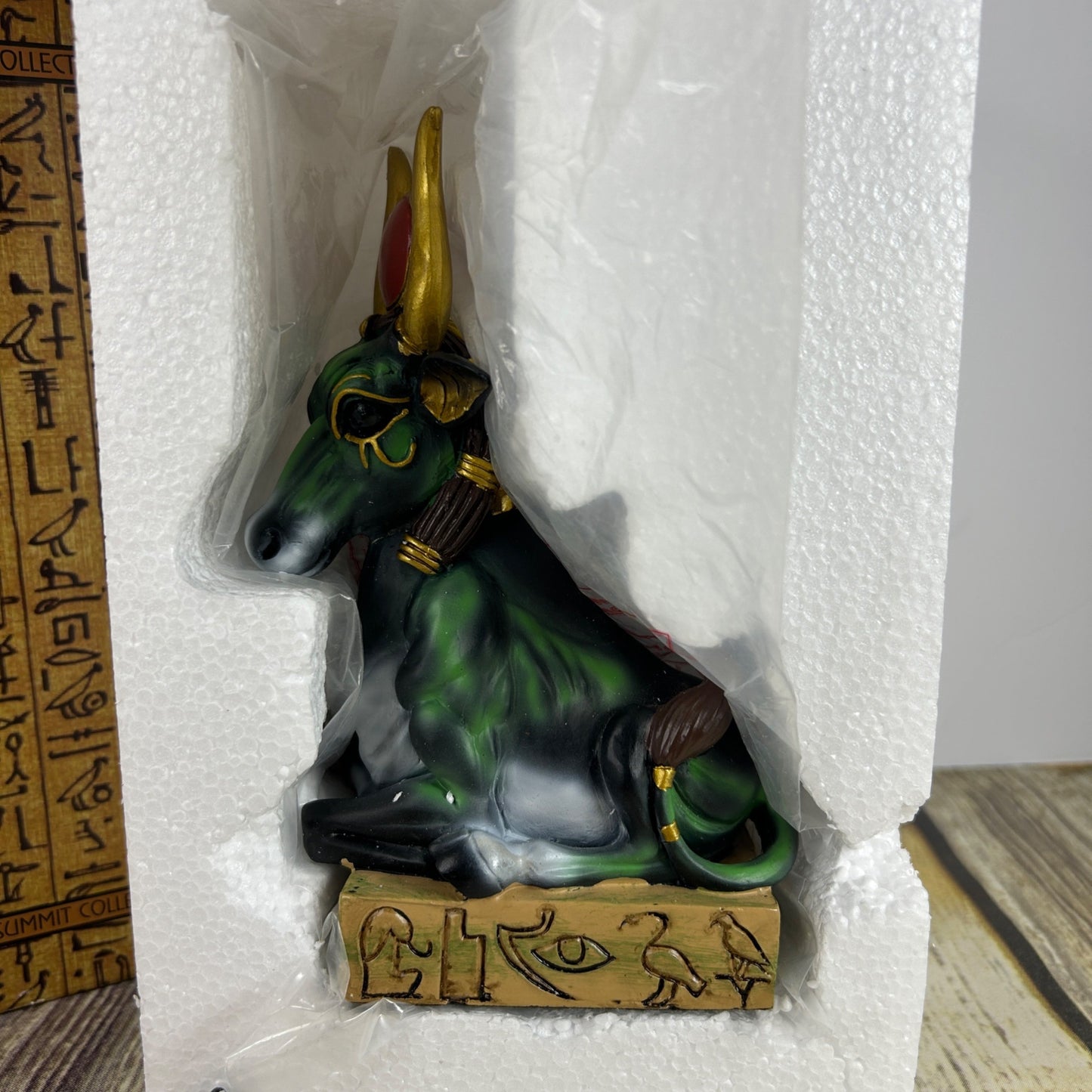 Ancient Egyptian Green Apis Bull Statue By Summit Collection
