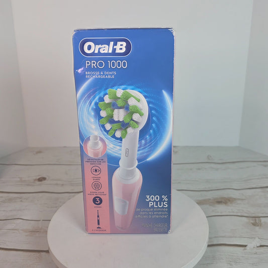Oral-B Pro 1000 Rechargeable Toothbrush With Pressure Sensor & 3 Modes NIB