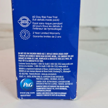 Oral-B Pro 1000 Rechargeable Toothbrush With Pressure Sensor & 3 Modes NIB