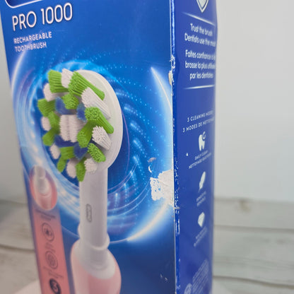 Oral-B Pro 1000 Rechargeable Toothbrush With Pressure Sensor & 3 Modes NIB