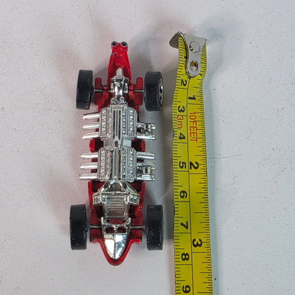 Hot Wheels Red & Chrome Die-Cast Racing Car Toy 3" Length Collectible Model