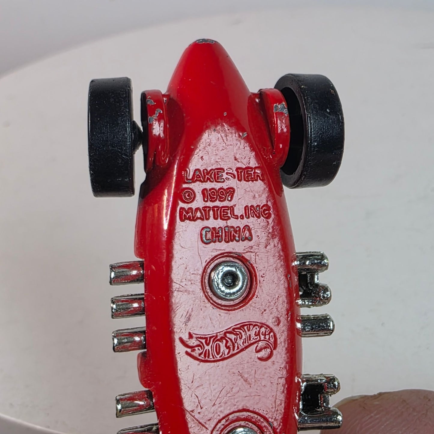 Hot Wheels Red & Chrome Die-Cast Racing Car Toy 3" Length Collectible Model