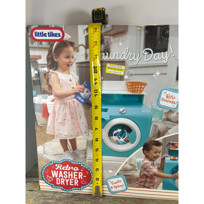 Little Tikes Retro 50s Inspired Washer Dryer Playset With 7 Accessories & Realistic Sounds