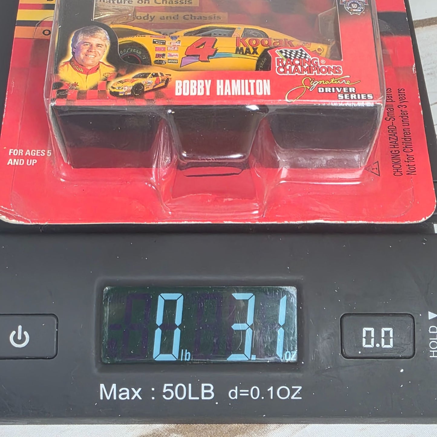 Bobby Hamilton Racing Champions 50th Anniversary Diecast Car With Opening Hood & Real Rubber Tires