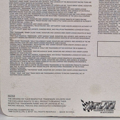 Bobby Hamilton Racing Champions 50th Anniversary Diecast Car With Opening Hood & Real Rubber Tires