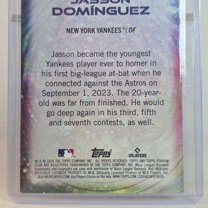 2023 Topps Stadium Club Chrome Jasson Dominguez Power Packed Rookie Card RC NY Yankees PP-25