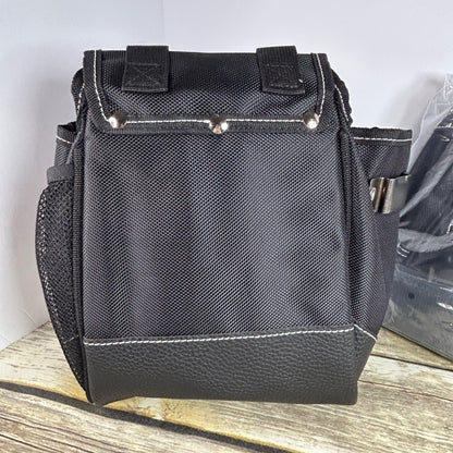 NEW AUPOFIT 7-PIECE PROFESSIONAL TOOL BELT SET WITH SUSPENDERS & 32 POCKETS - BLACK HEAVY DUTY CONSTRUCTION POUCH