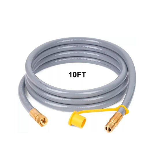 Burntouch 1/2" ID Natural Gas Hose 10FT Low Pressure LPG For Weber Char-Broil