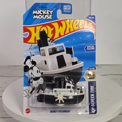 Hot Wheels Disney Mickey Mouse Steamboat Die-Cast Toy Car 166/250 Collectible