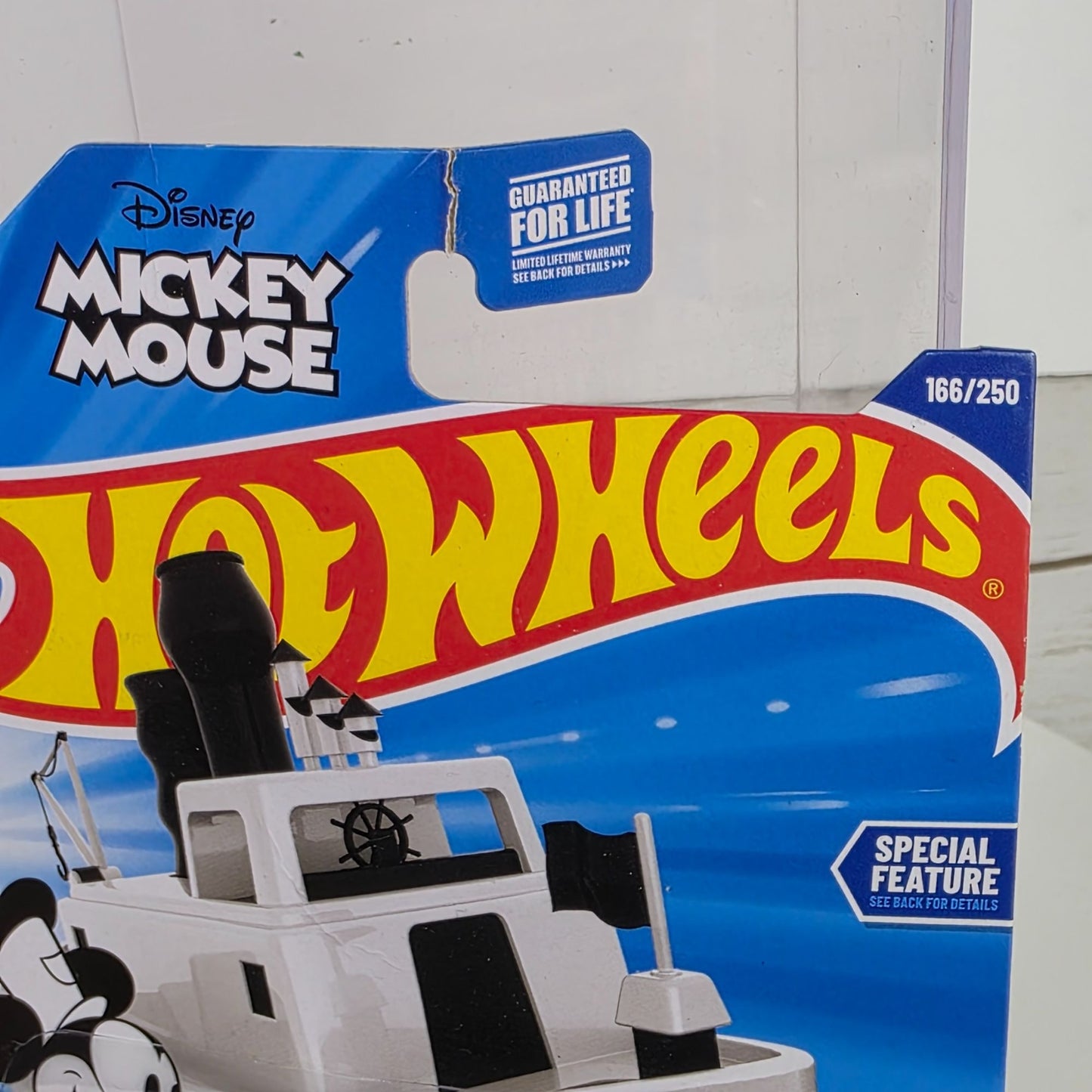 Hot Wheels Disney Mickey Mouse Steamboat Die-Cast Toy Car 166/250 Collectible