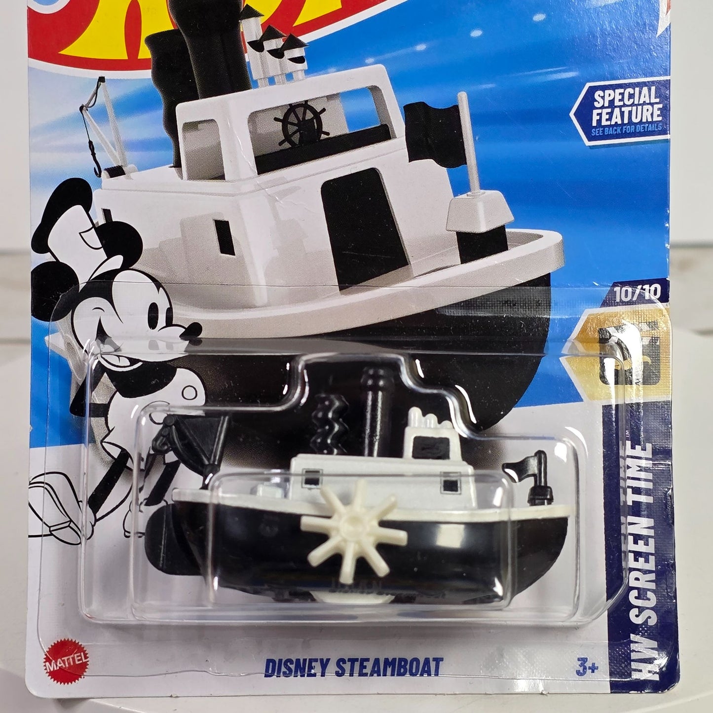 Hot Wheels Disney Mickey Mouse Steamboat Die-Cast Toy Car 166/250 Collectible